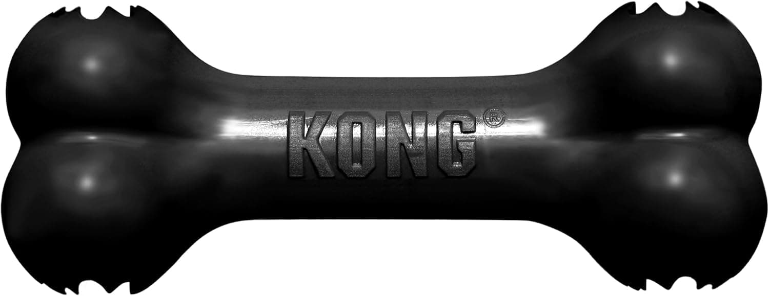 KONG Extreme Goodie Bone, Durable Natural Rubber Dog Bone, Medium