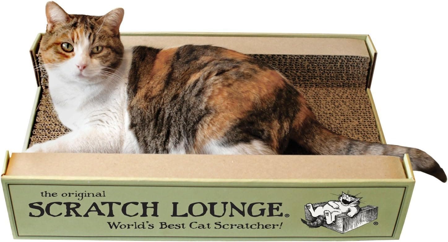 The Original Scratch Lounge XL Worlds Best Cat Scratcher, Includes Catnip