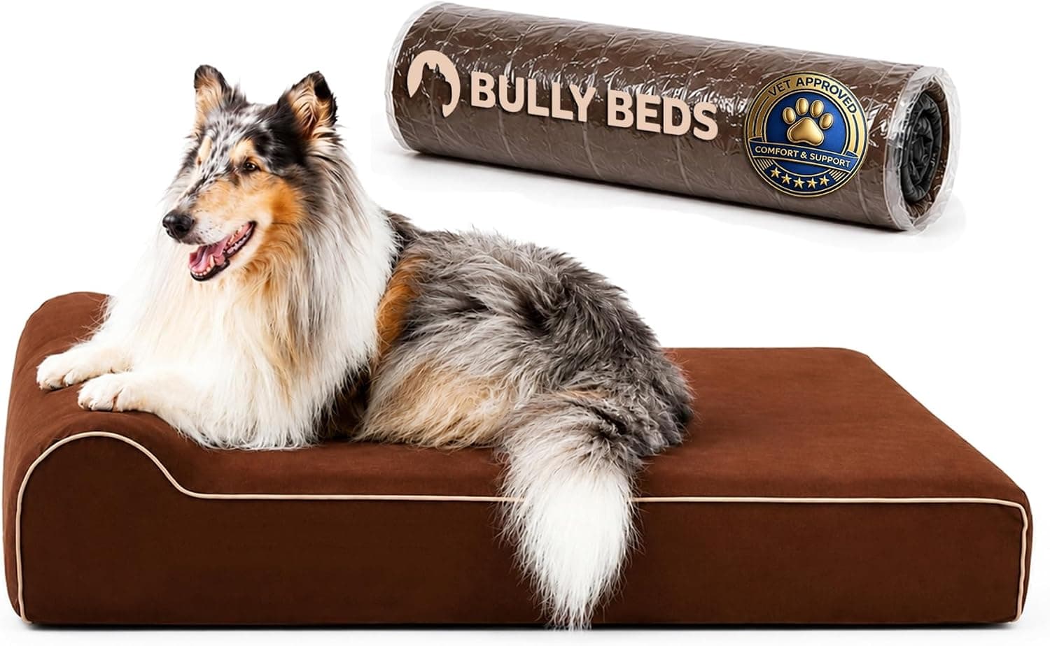 Bully Beds Orthopedic Dog Bed, Medical Grade Memory Foam, Waterproof