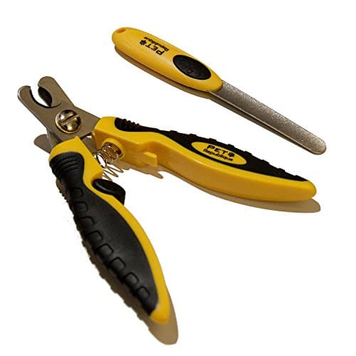 Pet Republique Dog Nail Clippers - Puppy, Large Bird Claws Nails Trimmer Tool - Sharp and Durable Angled Blades with Protective Guard - Size Large with Filer