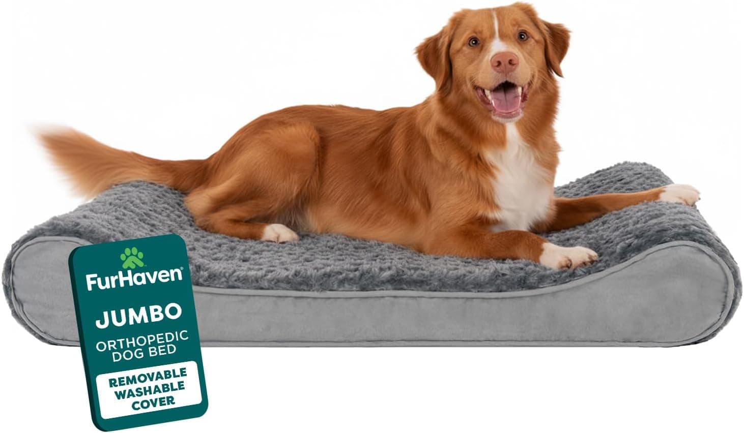 FurHaven Orthopedic Luxe Lounger Contour Mattress, Jumbo XL