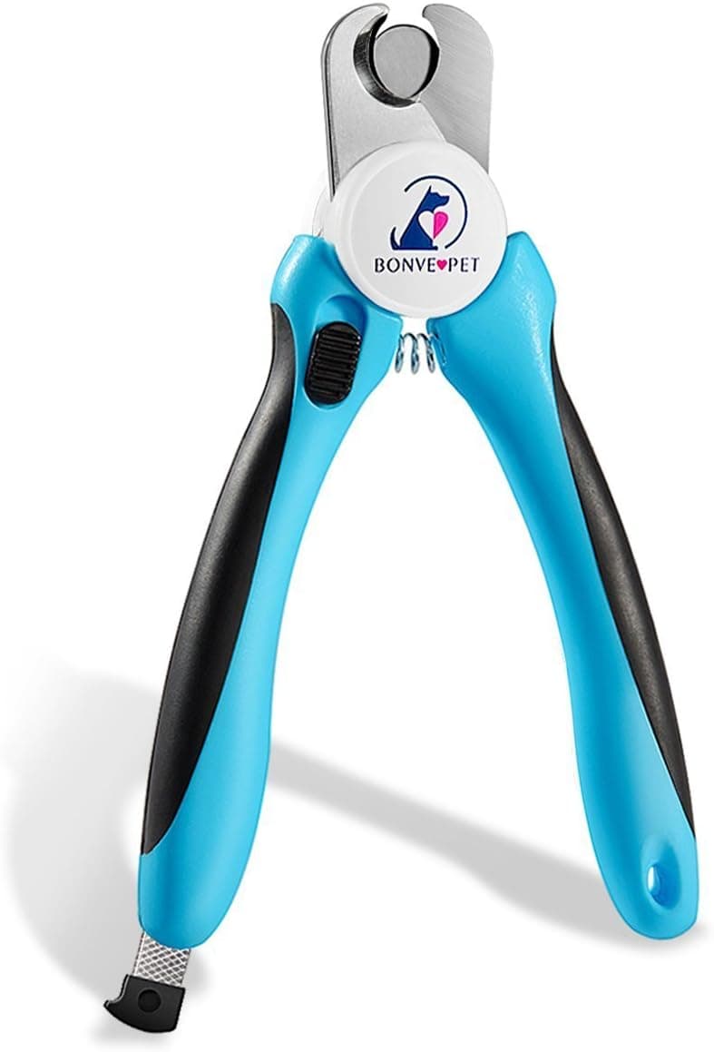 Dog Nail Clippers - Professional Cat Dog Pet Nail Grooming Trimmer with Safety Guard, Nail Grind File & Stainless Blade