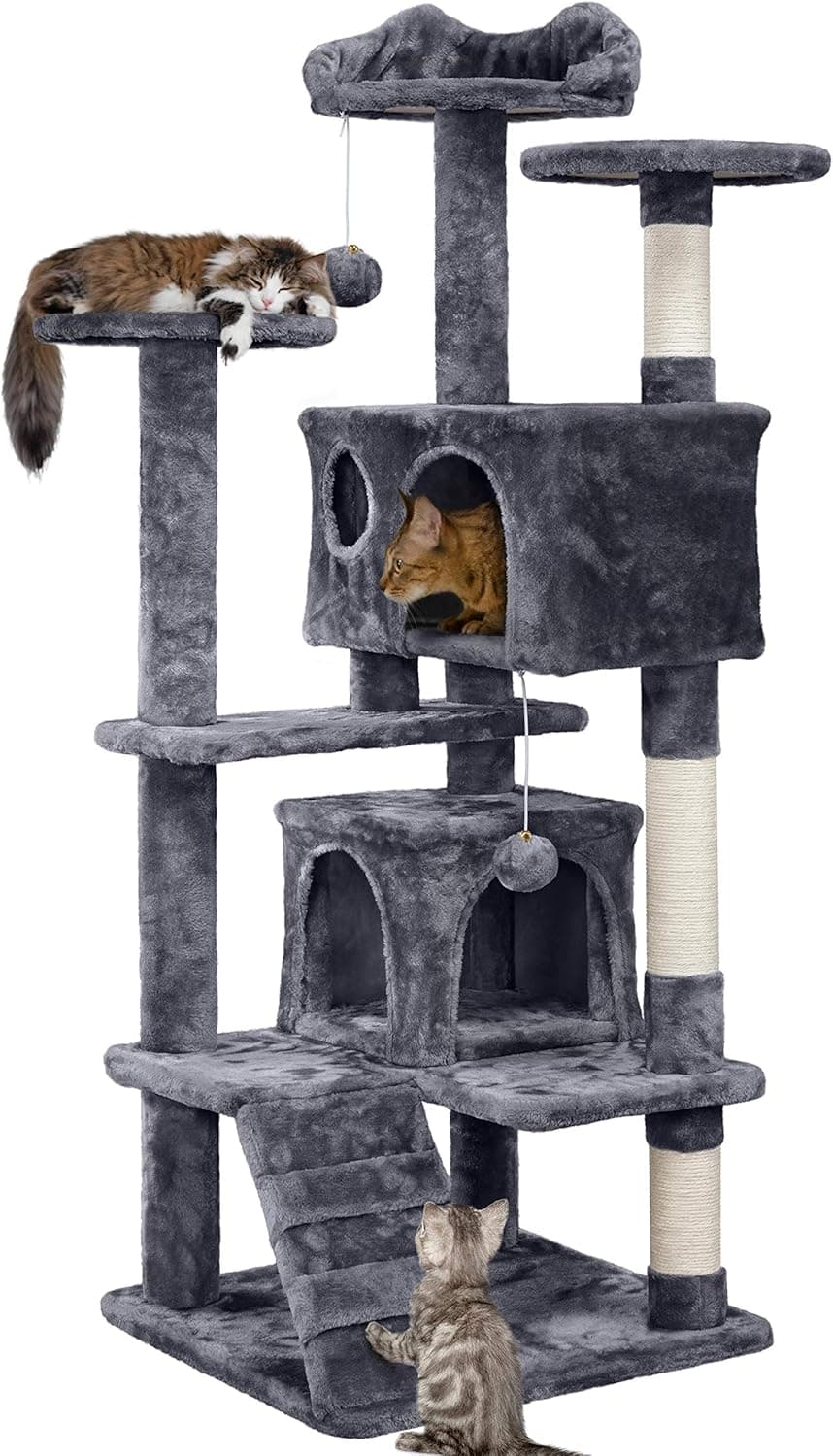 Yaheetech 54in Cat Tree Tower Condo Furniture with Scratching Posts for Indoor Cats