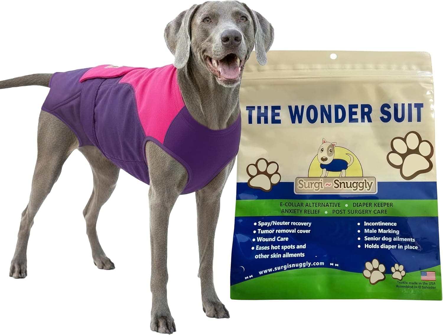 Surgi~Snuggly Female Dog Diapers Cover and Male Dogs Diapers Suit Works with Disposable and Washable Dog Diapers Wrap Around Legs