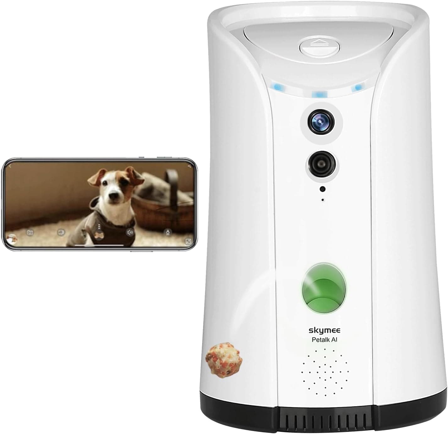 SKYMEE Dog Camera Treat Dispenser, WiFi Full HD, Two-Way Audio, Night Vision