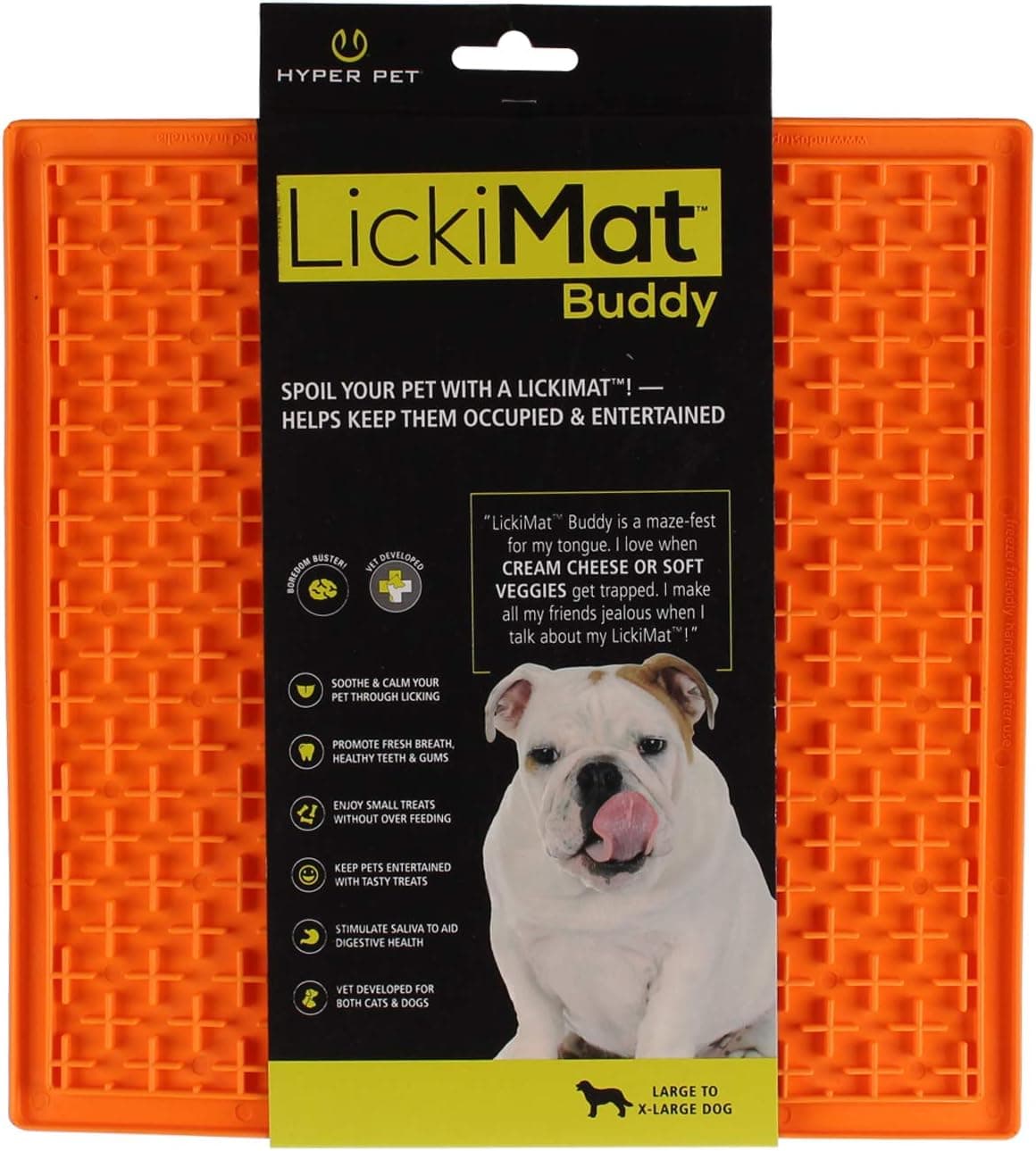 Hyper Pet IQ Treat Lick Mat Slow Feeder for Dogs, Boredom Buster
