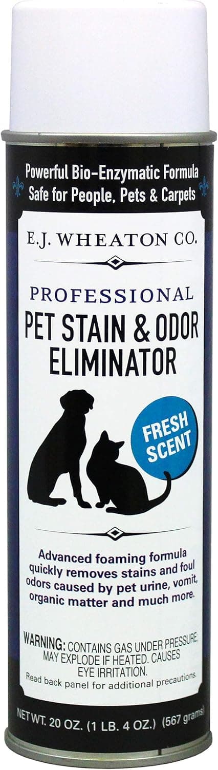 E.J. Wheaton Pet Stain Odor Eliminator Professional Strength Enzyme Aerosol 20oz