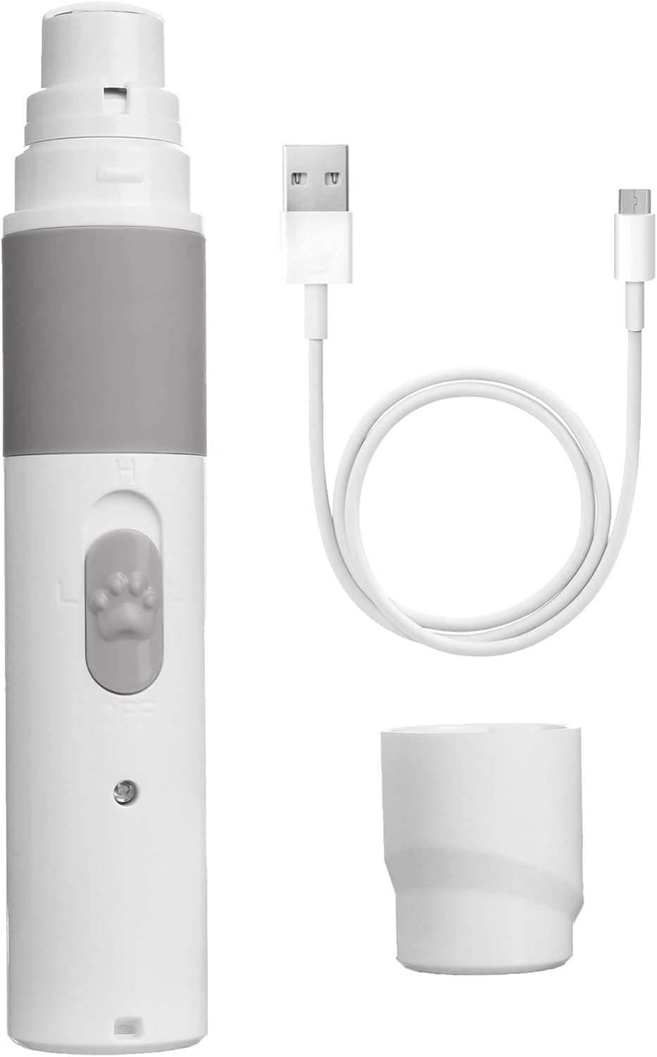 Pet Nail Grinder, Rechargeable Cordless Dog Nail Trimmer, Quiet Motor