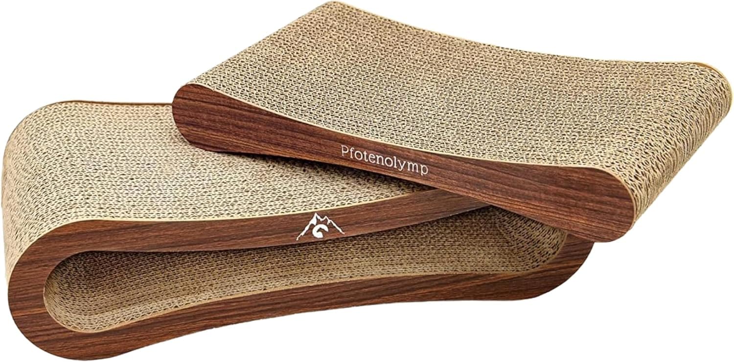 Pfotenolymp Premium Scratching Board/Scratch Lounge with Corrugated Board & Catnip