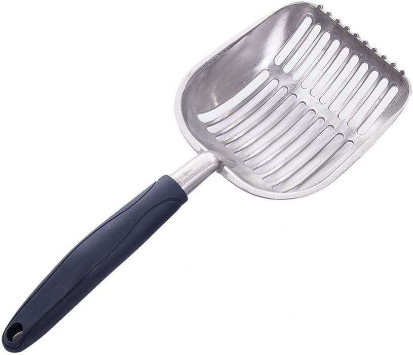 Cat Litter Scoop Metal, Kitty Pet Poop Sifter, Poop Lifter with Deep Shovel, Easy to Clean