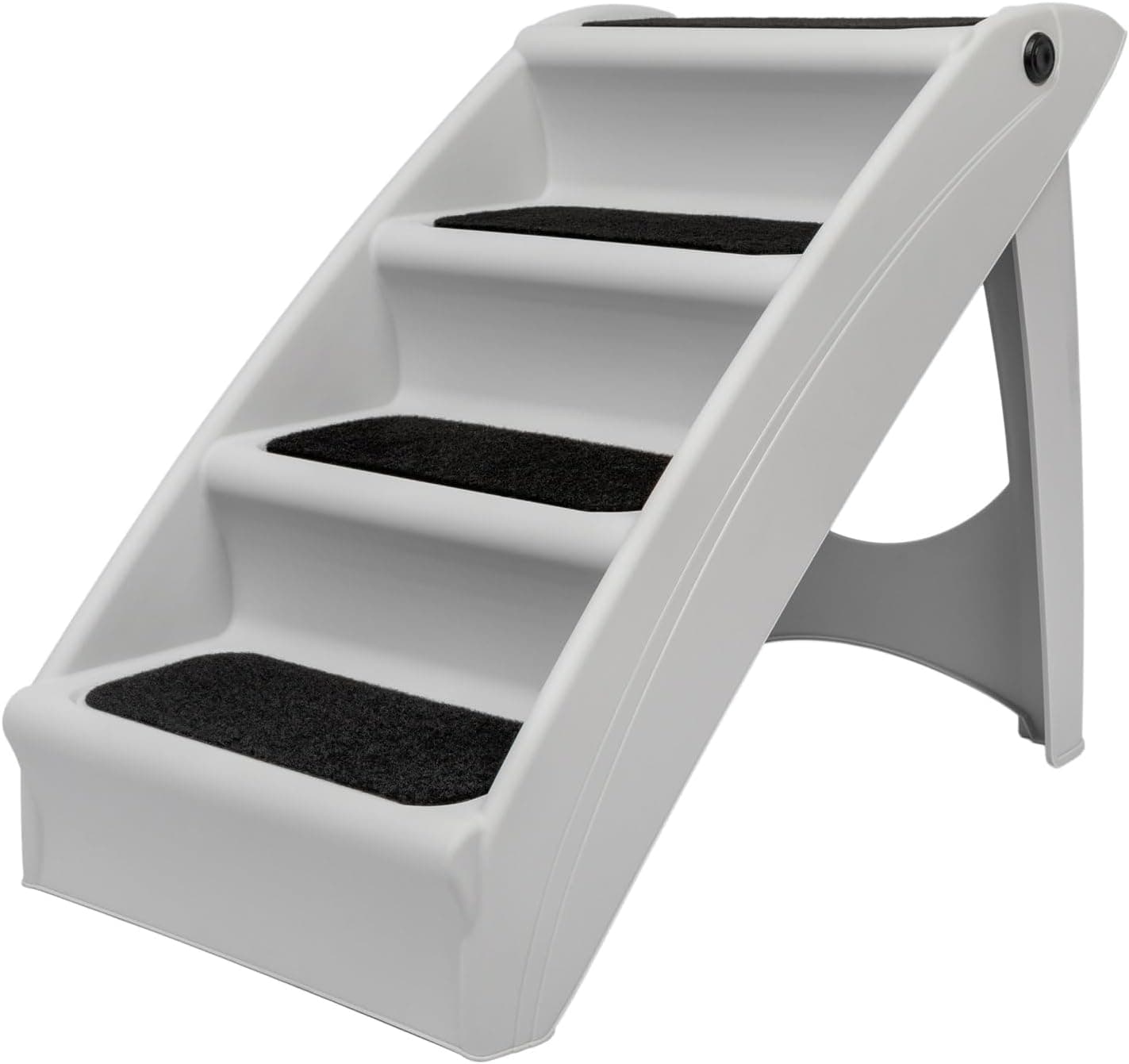 PetSafe CozyUp Folding Dog Stairs Portable Indoor/Outdoor Pet Steps for Bed, Couch & Car (Grey, 20 Inch)