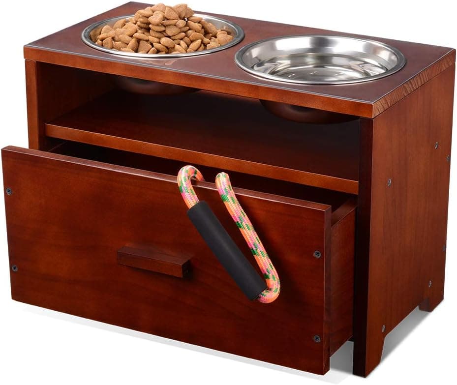 XCSOURCE Elevated Dog Bowl Raised Pet Feeder Stand, Stainless Steel