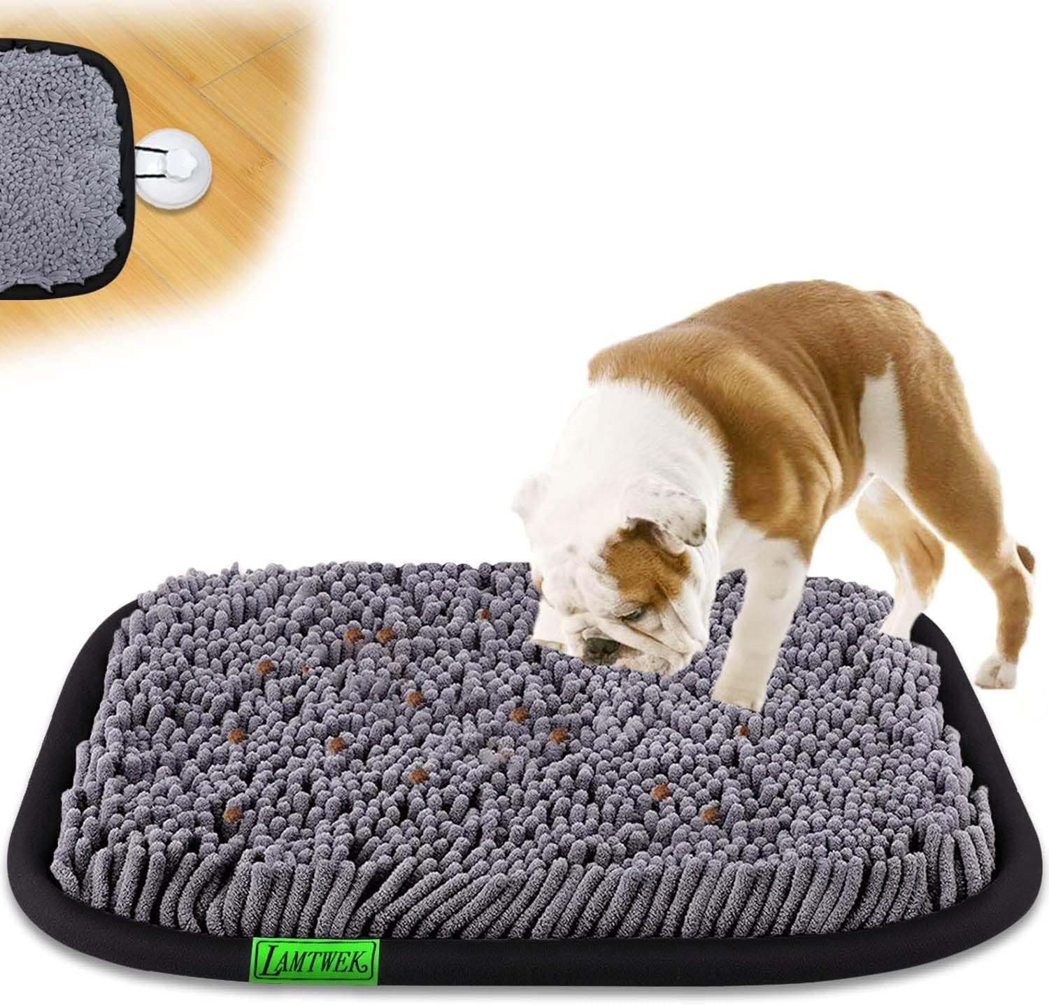 LAMTWEK Snuffle Mat for Dogs, 17" x 21" Interactive Feed Game, Machine Washable