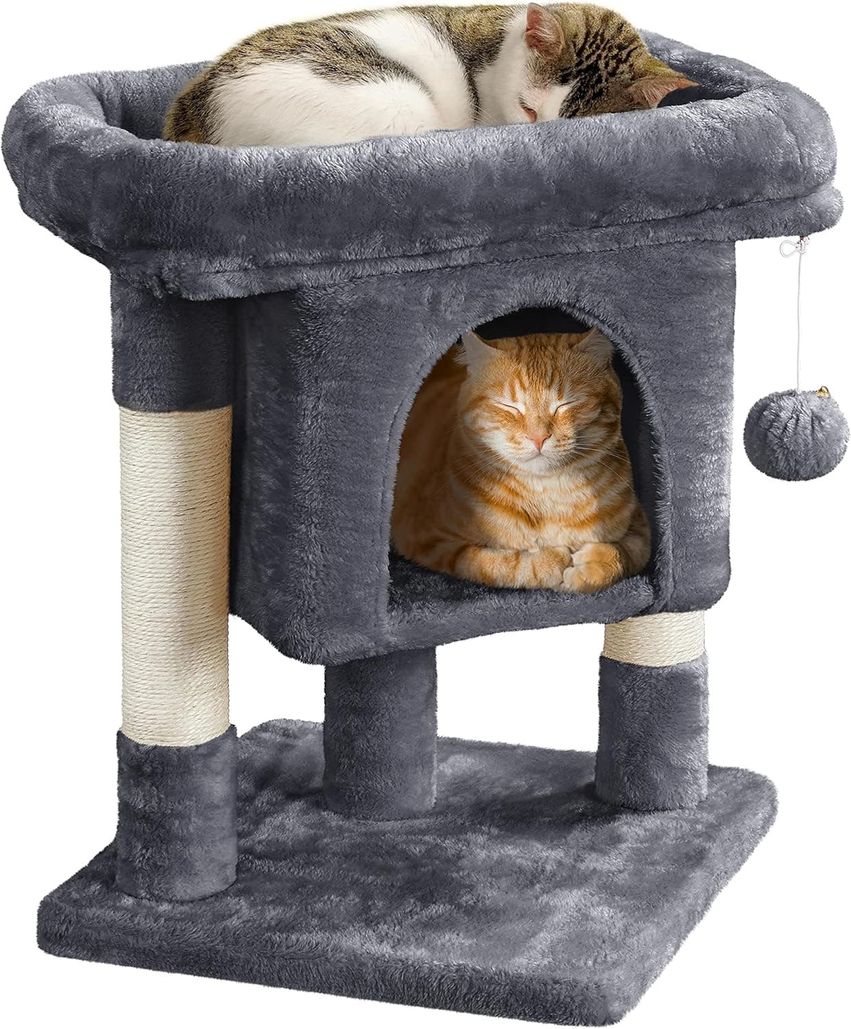 Yaheetech 23.5in Small Low-Profile Cat Tree for Indoor Cats