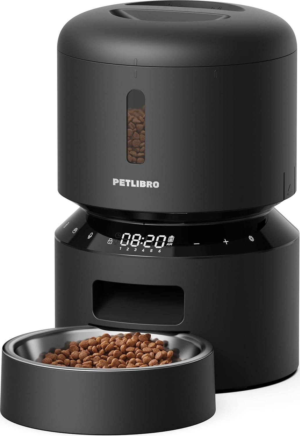 PETLIBRO Automatic Cat Feeder 3L Programmable with Airtight Storage, Voice Call, Dual Power