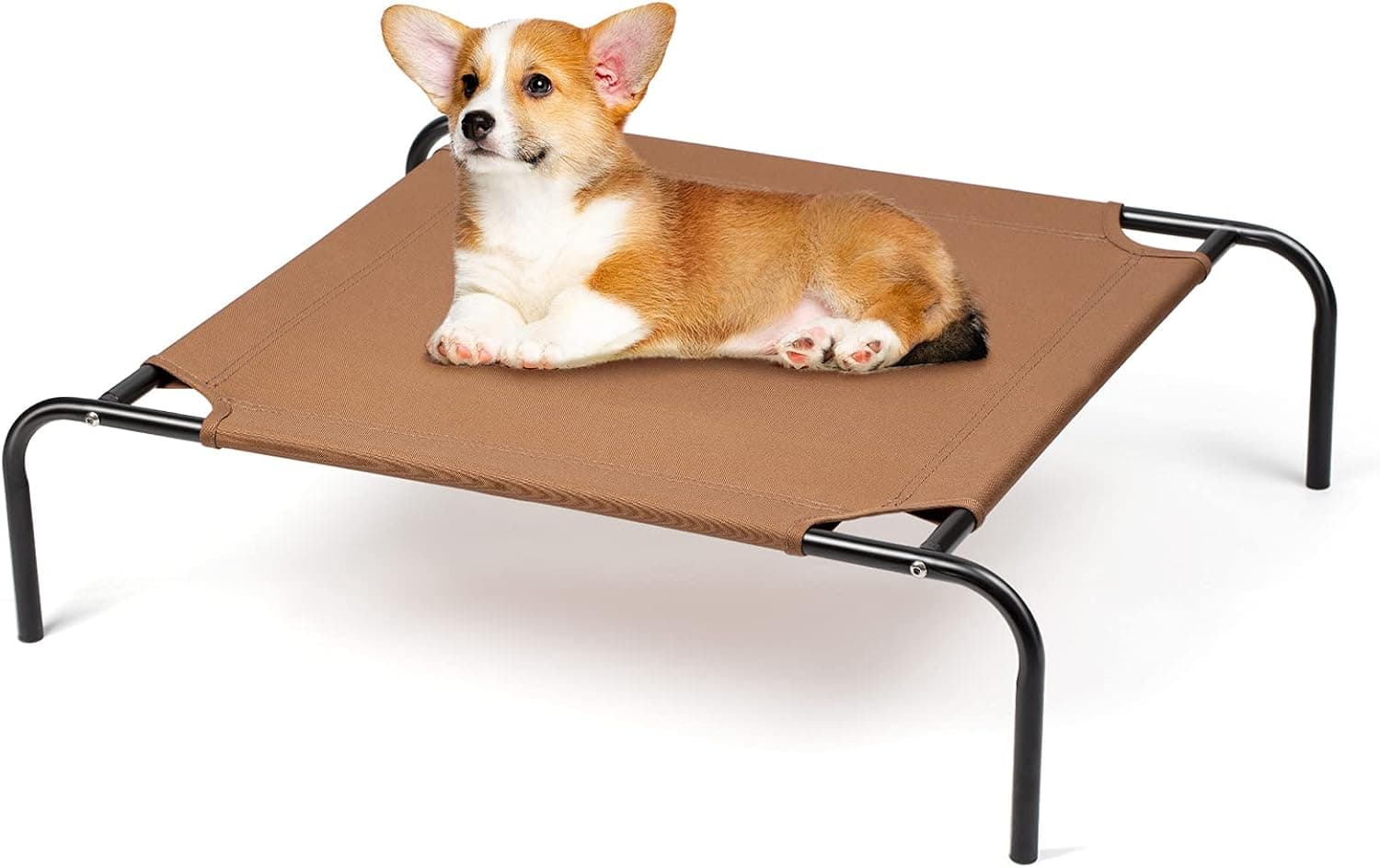 OYEAL Pet Cot Elevated Dog Cat Bed Portable Raised Pet Bed Durable Indoor & Outdoor Waterproof (Brown)