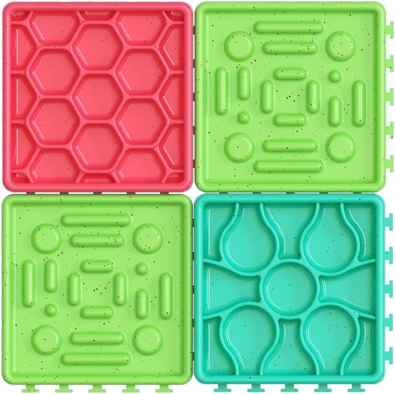 BZBRLZ Dog Slow Feeder, Lick Mat with Suctions, Slow Feed Tray 4-in-1