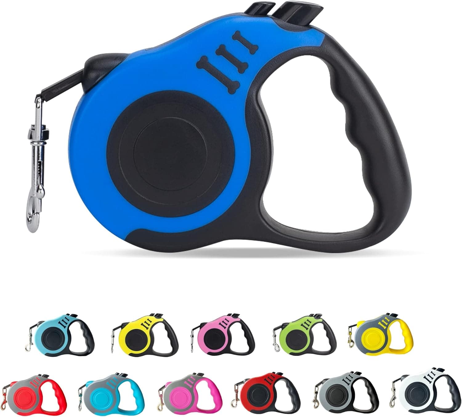 LIEVUIKEN Retractable Dog Leash, 10/16 FT Nylon Tape with Non-Slip Handle
