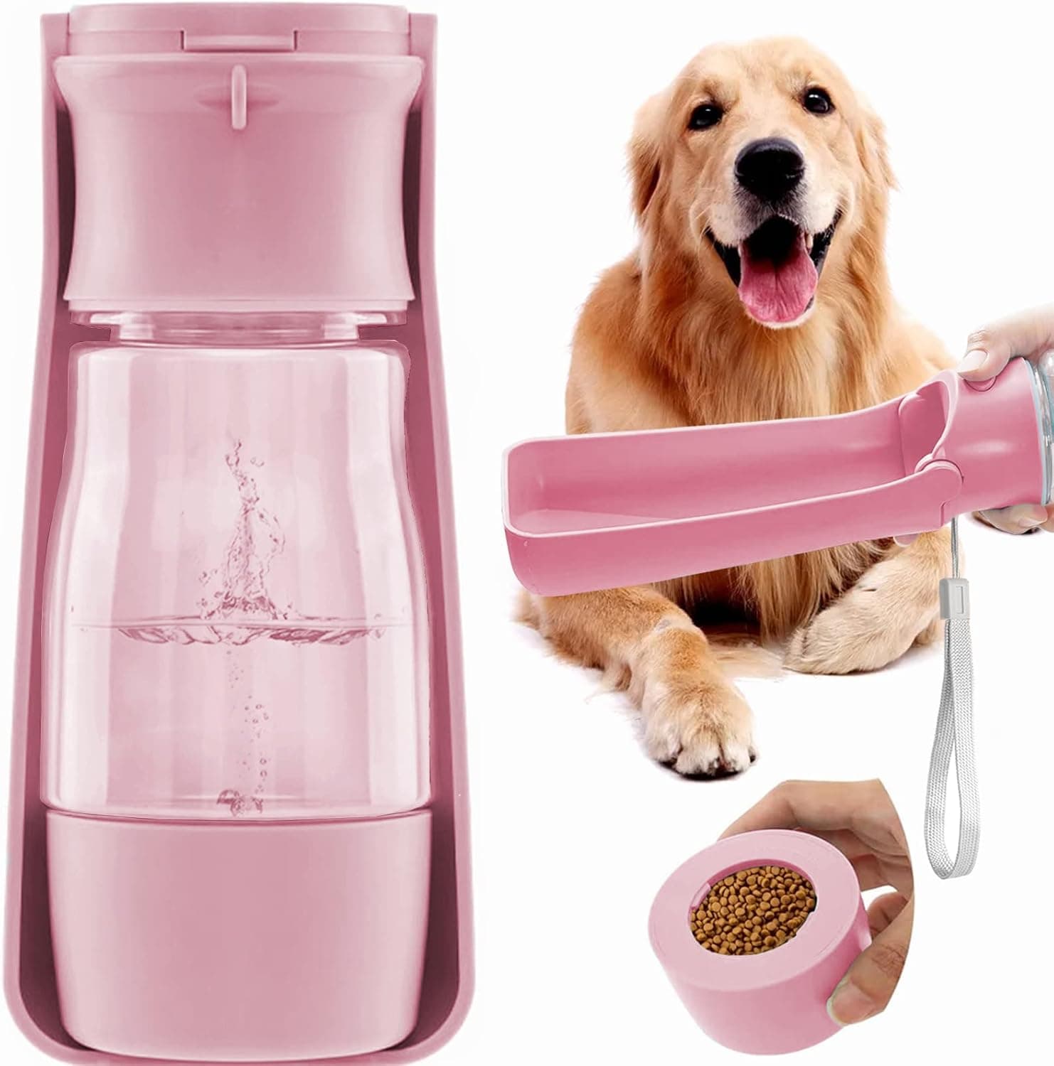 Dog Water Bottle, Portable Foldable Leak Proof Pet Water Bottle Dispenser for Small Medium Large Dogs