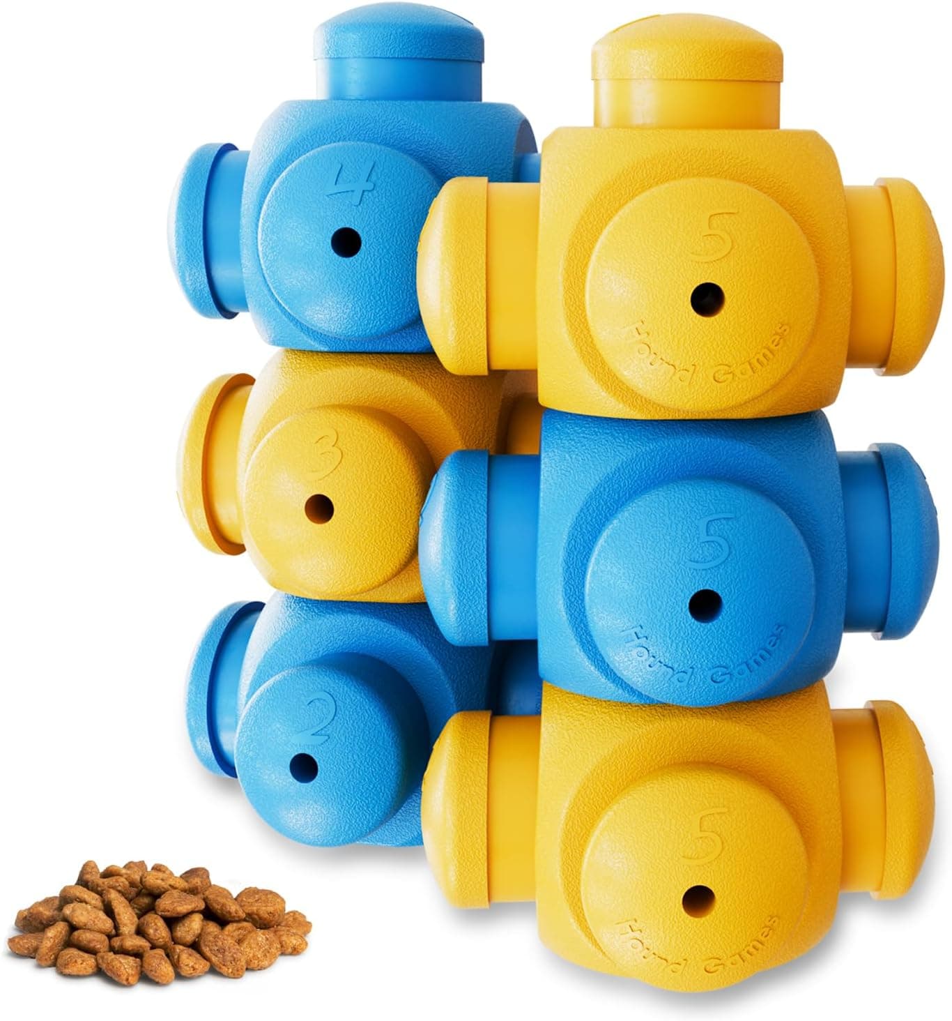 HOUNDGAMES Dog Puzzles for Smart Dogs, Interactive Puzzle Treats (6 Pieces)