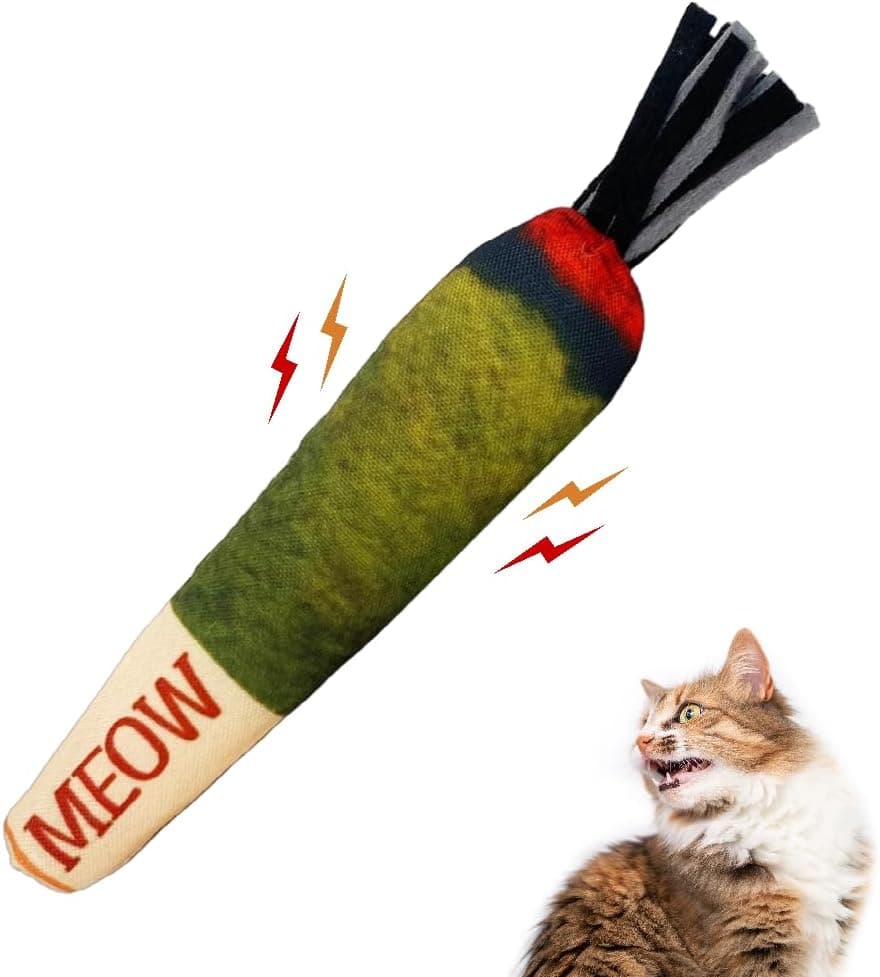 Doobie Catnip Toys for Cats, Bite-Resistant Kicker Chew Toy
