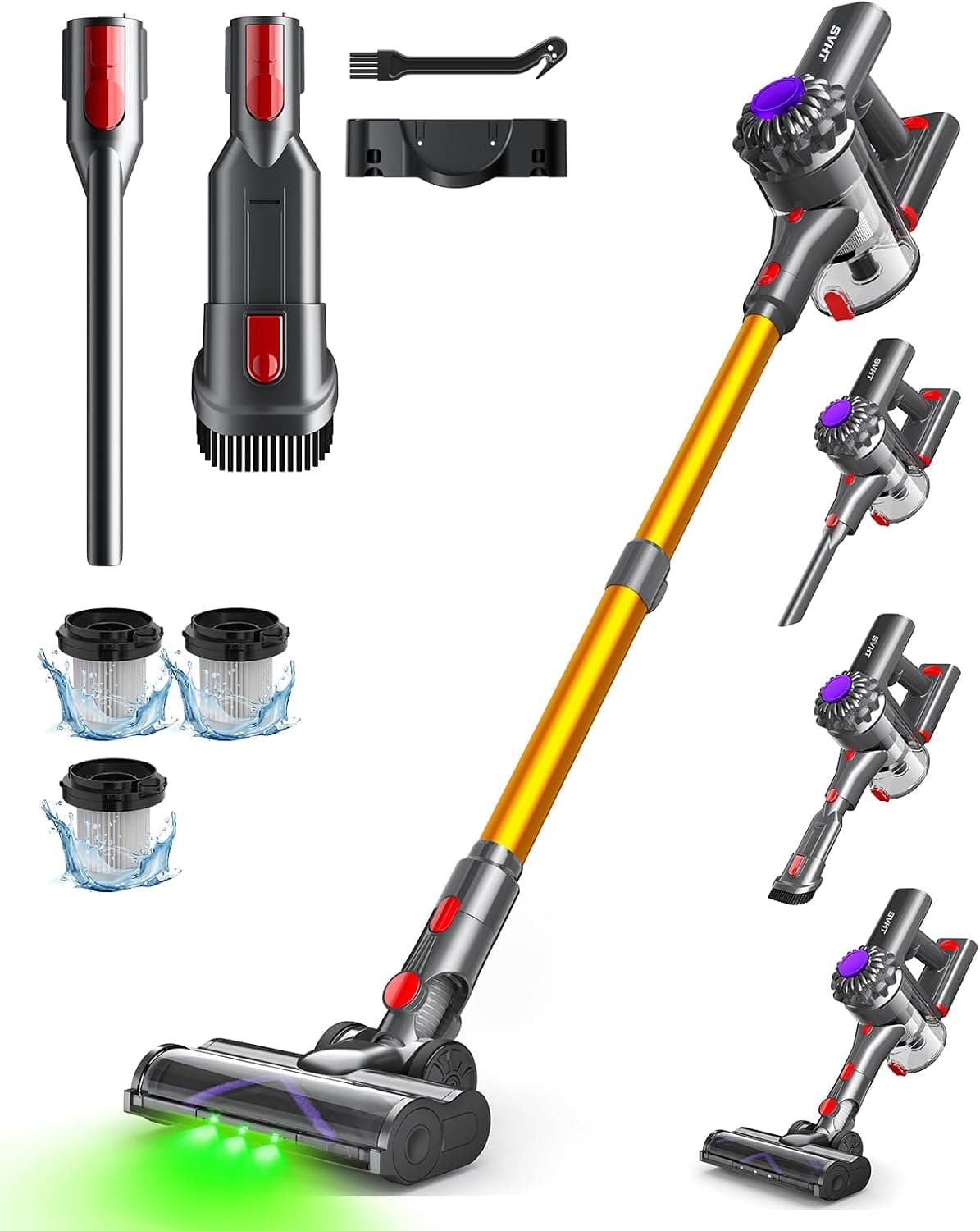 SVHT Cordless Vacuum Cleaner 500W 45KPA Anti-Tangle Stick