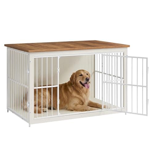 Feandrea 48" Dog Crate Furniture, Heavy-Duty Dog Kennel Side End Table