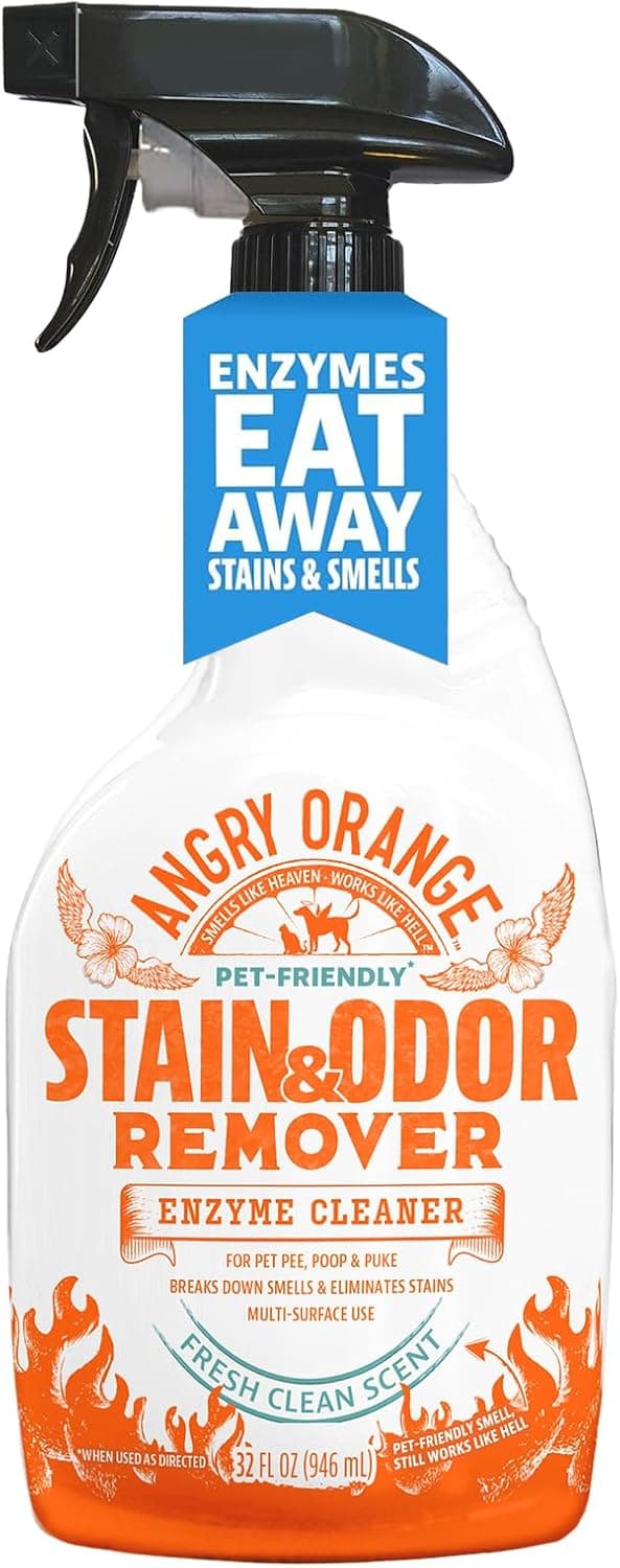 Angry Orange Cat Urine Odor Eliminator & Stain Remover Enzyme Cleaner 32oz